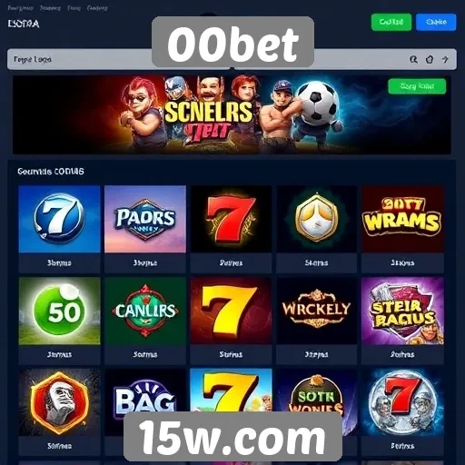 Diversidade de jogos disponíveis no 00bet
